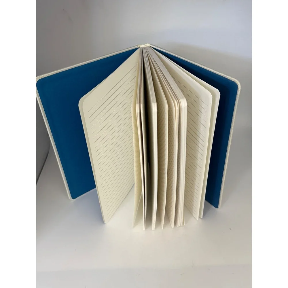 Corner Office by Jot Tufted Floral Embroidery Crewel Lined Notebook 6x8.5 Boho